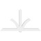 Ekena Millwork Redmond Architectural Grade PVC Gable Bracket, 96"W x 52"H x 6"D x 6"F, 13/12 Pitch GBP096X52X0606RED00 - alternate 3